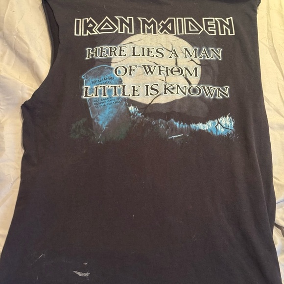 Iron Maiden Sleeveless Black Graphic Tee - Picture 3 of 3